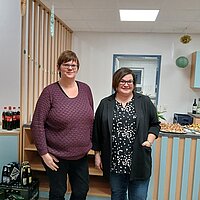 Ortsbürgermeisterin Karin Mohr und Kita-Träger-Beauftragte Annette Rehberg